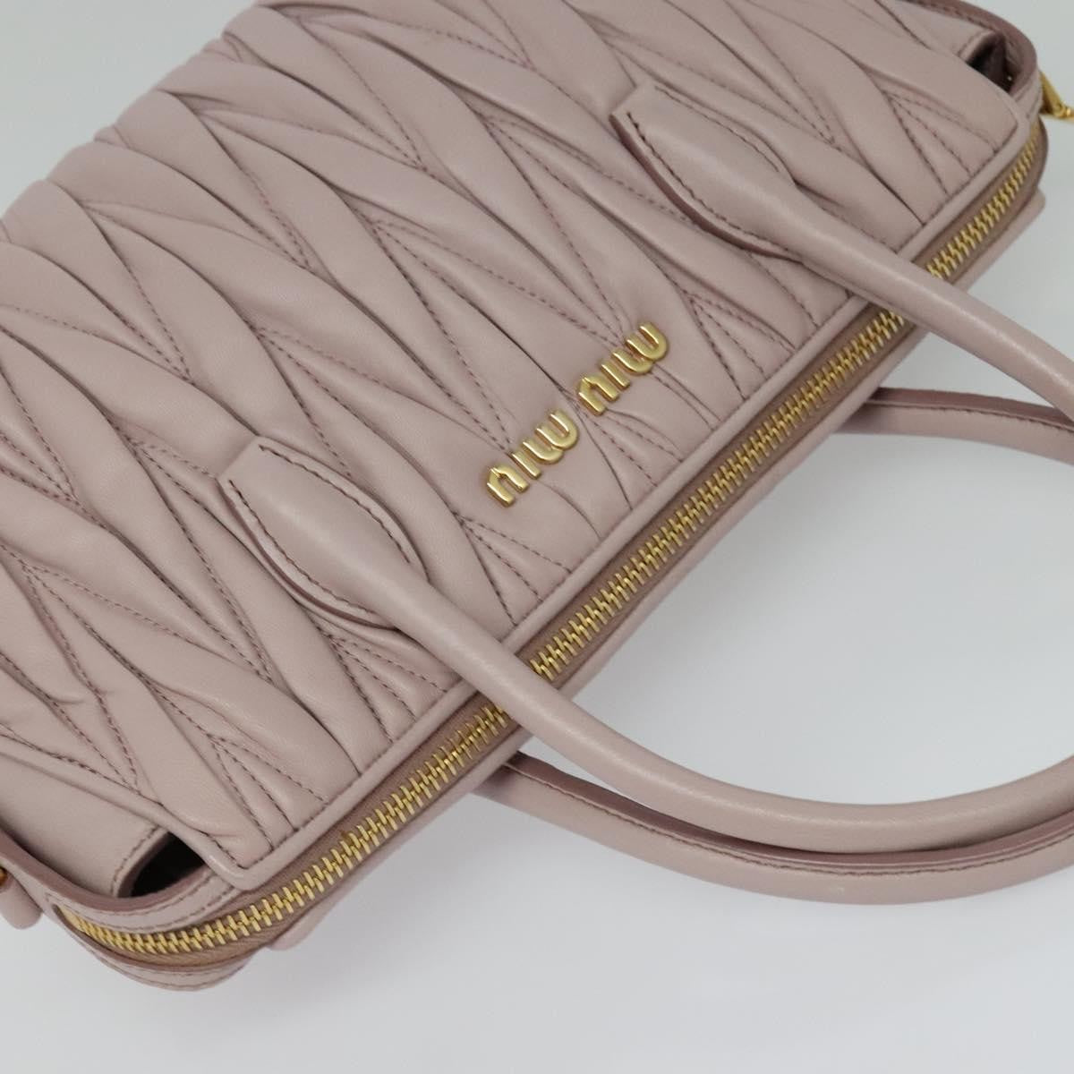 Miu Miu Matelasse Bag – Pink Leather