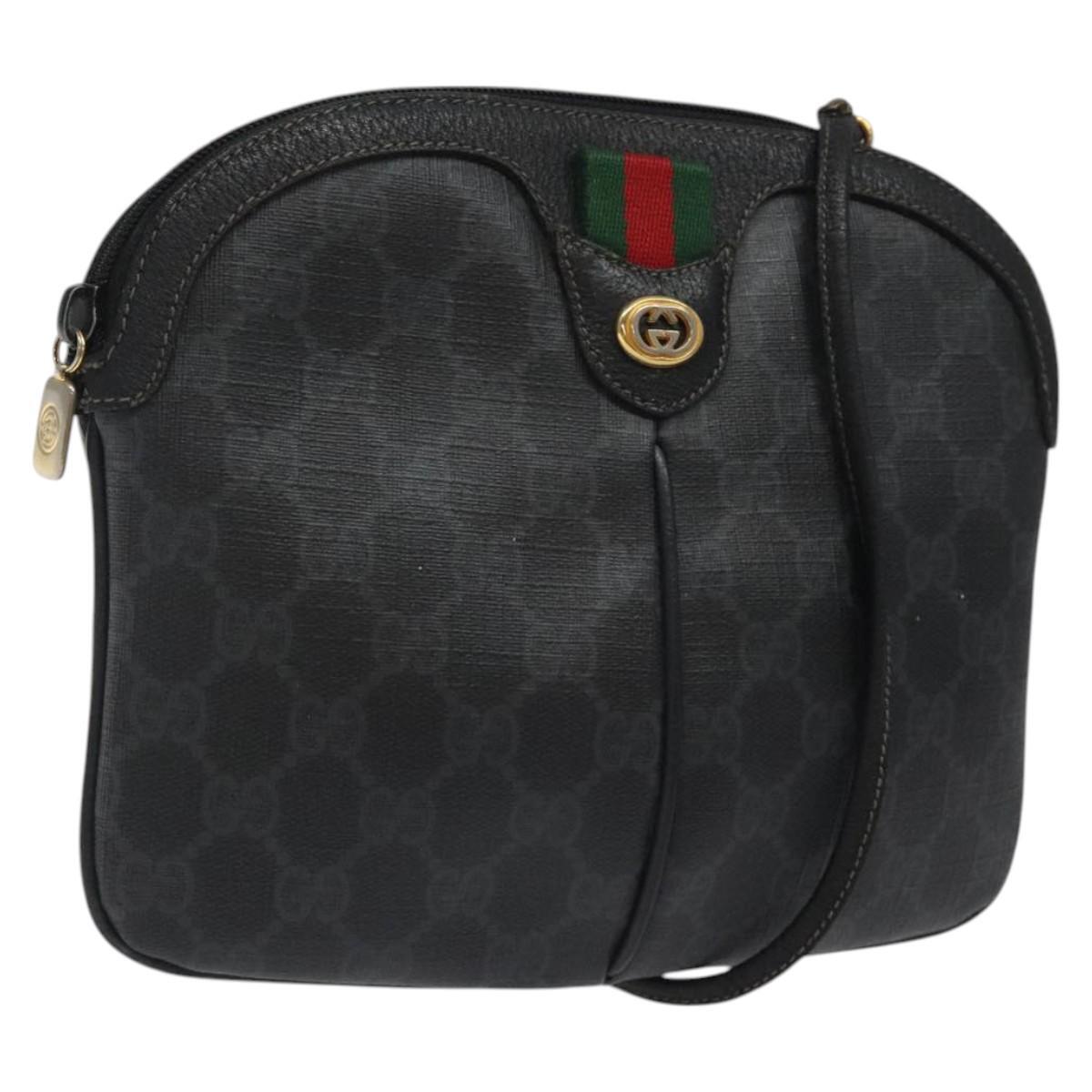Gucci GG Supreme Web Sherry Line Bag – Black PVC Gold
