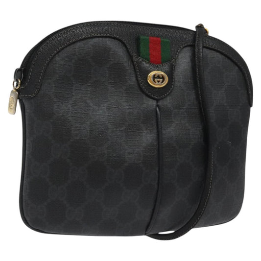 Gucci GG Supreme Web Sherry Line Bag – Black PVC Gold