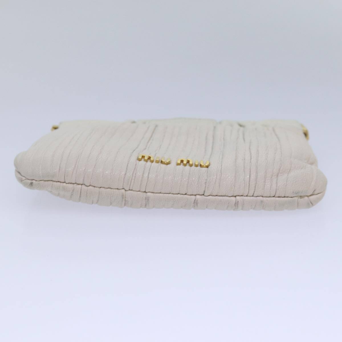 Miu Miu Pouch Leather Bag – Hvit Leather