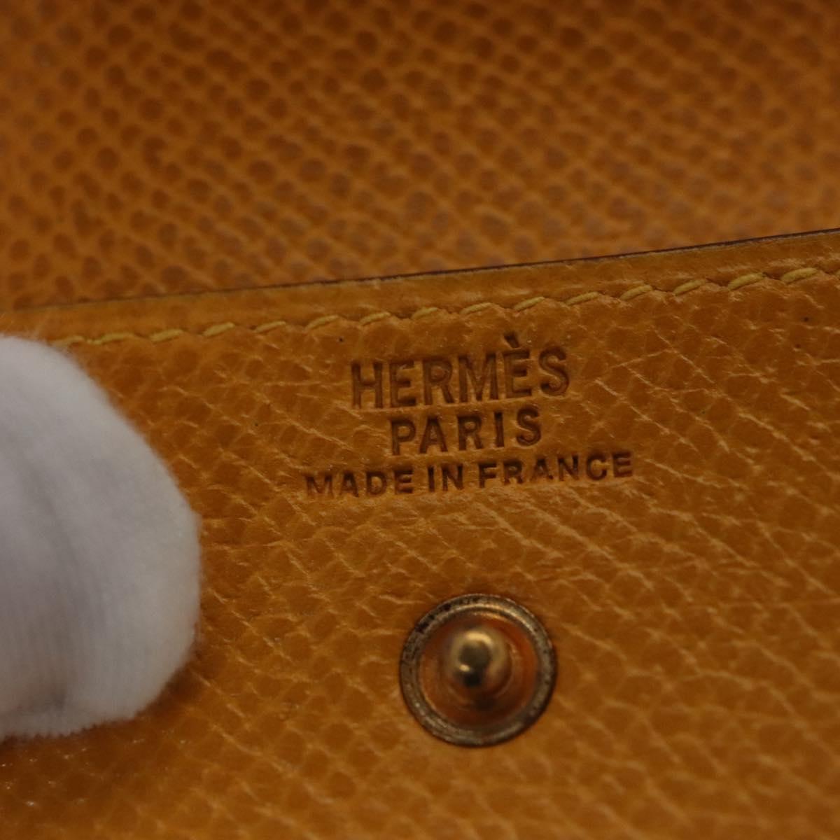 Hermes Wallet Yellow Leather