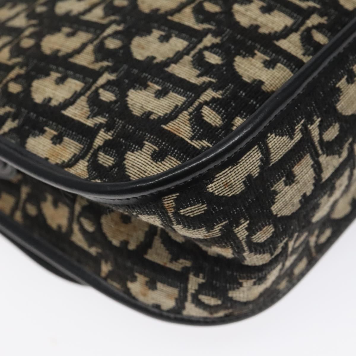 Dior Trotter Canvas Shoulder Bag – Black & Gold