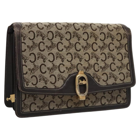 Celine C Macadam Canvas Shoulder Bag – Beige-Brown