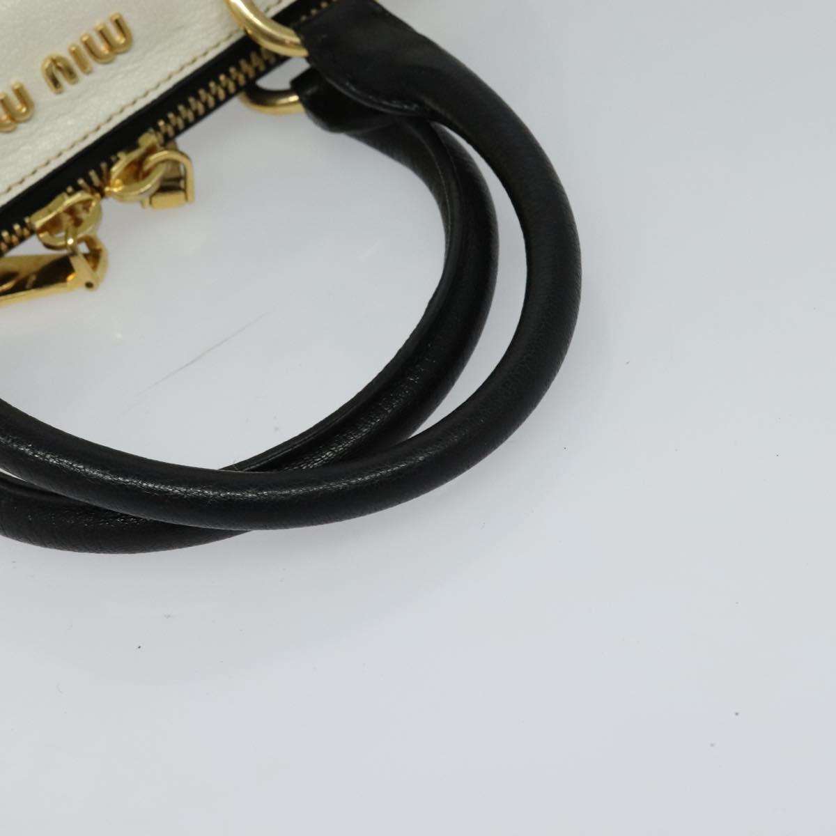 Miu Miu Bag – White Gold Black Leather
