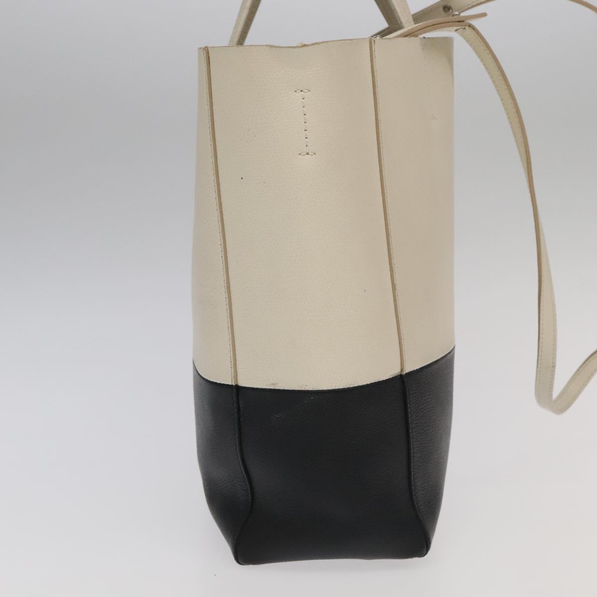 Celine Horizontalkava Tote Bag – Black-White Silver Leather