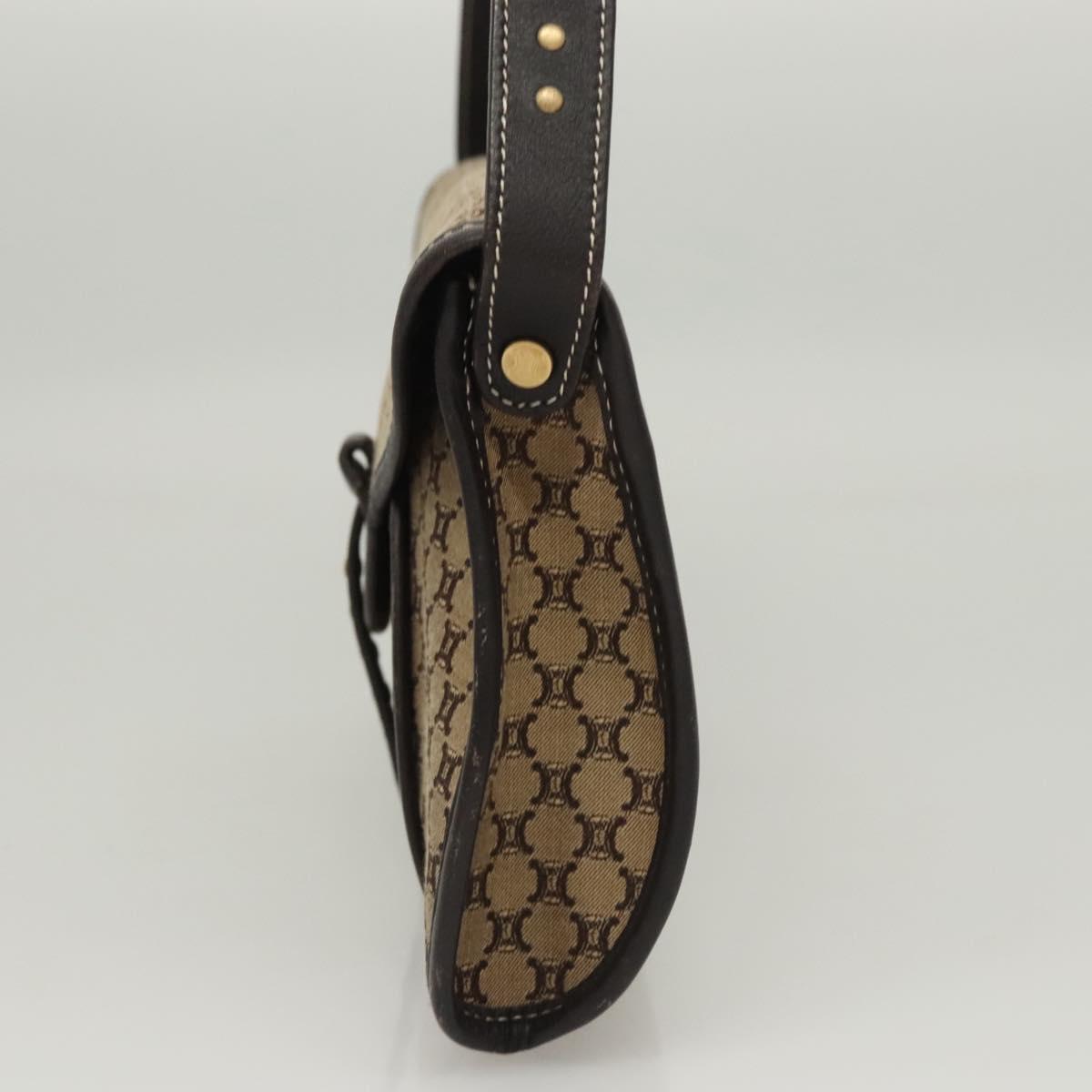 Celine Macadam Canvas Shoulder Bag – Beige & Gold