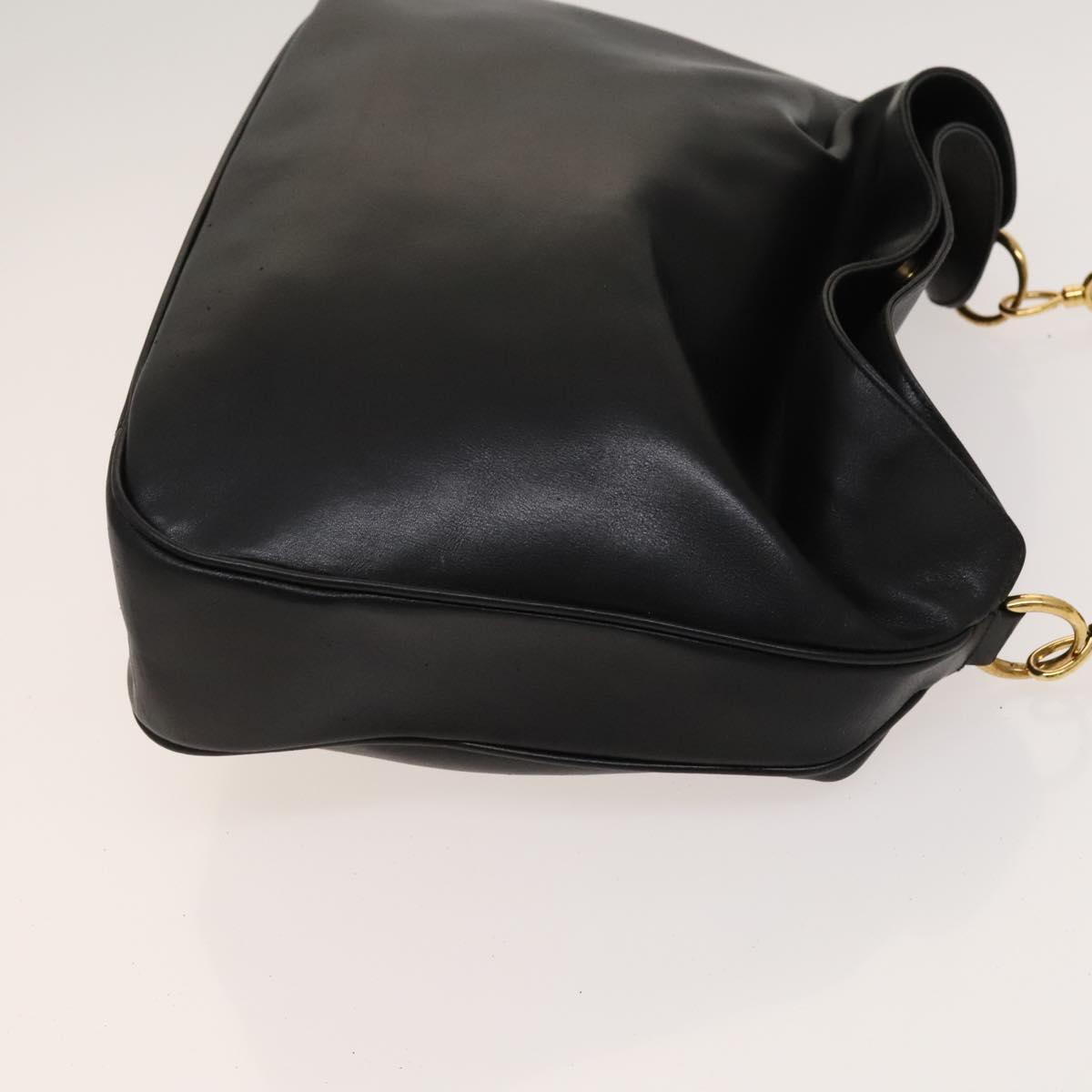 Gucci Bamboo Shoulder Bag – Black Leather