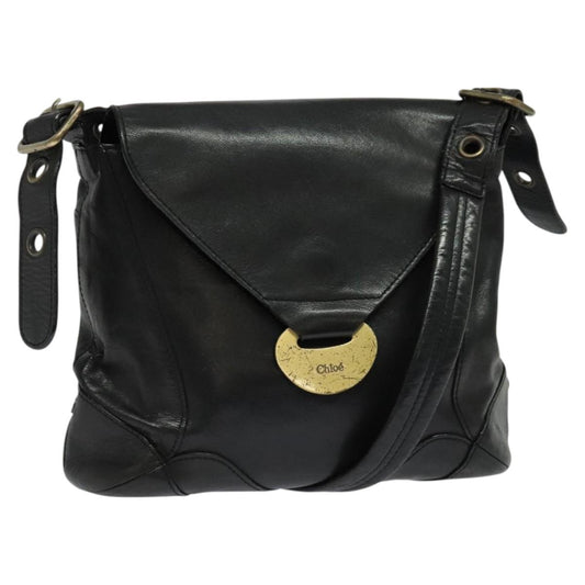 Chloe Shoulder Bag - Black Leather
