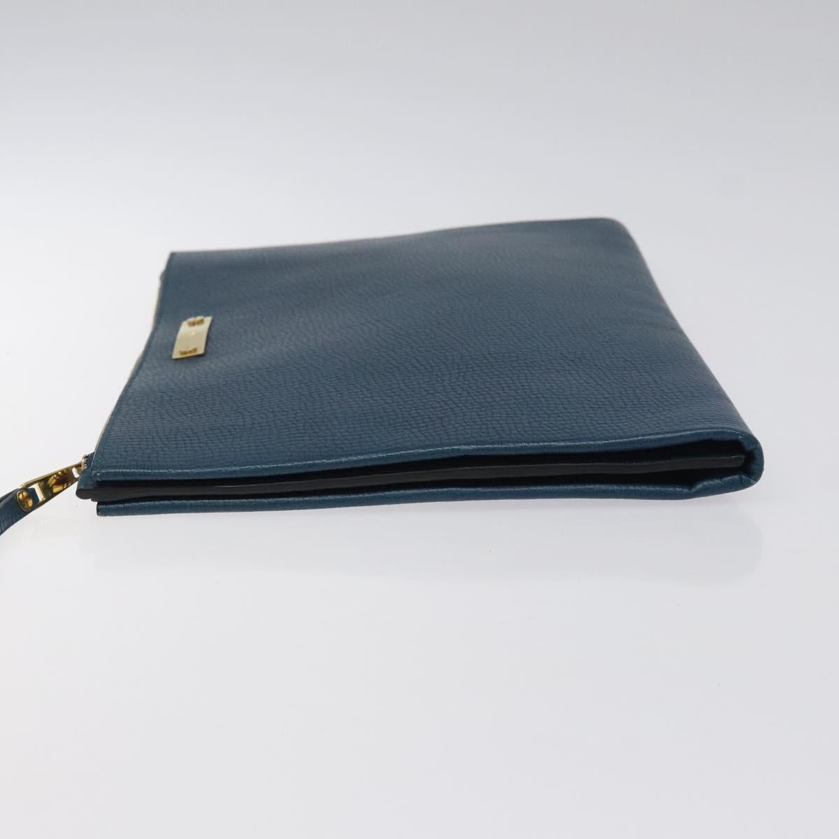 Chloe Clutch - Blue Leather