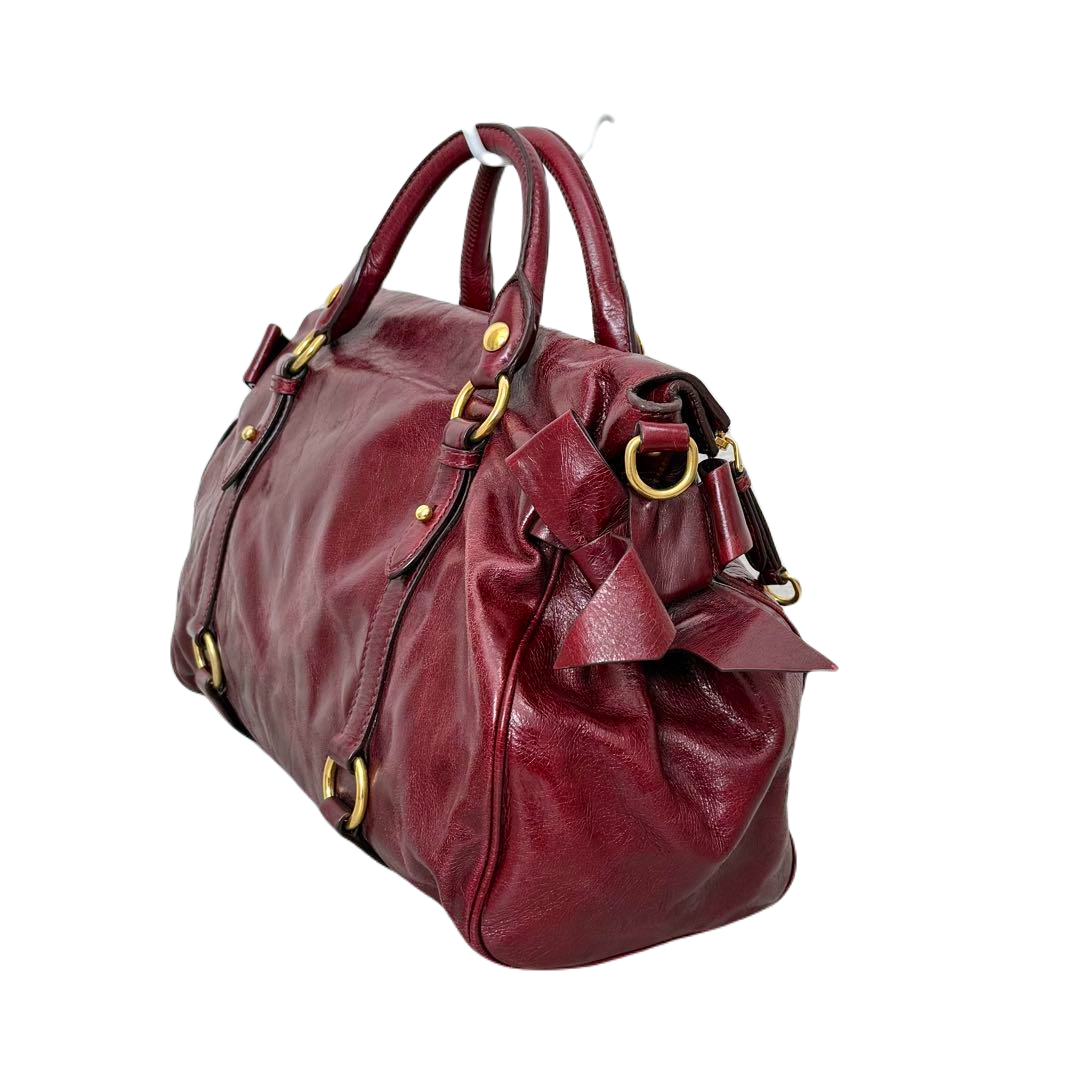 MIU MIU VITELLO LUX BOW BAG