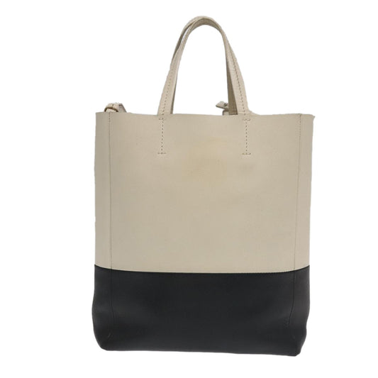Celine Horizontalkava Tote Bag – Black-White Silver Leather