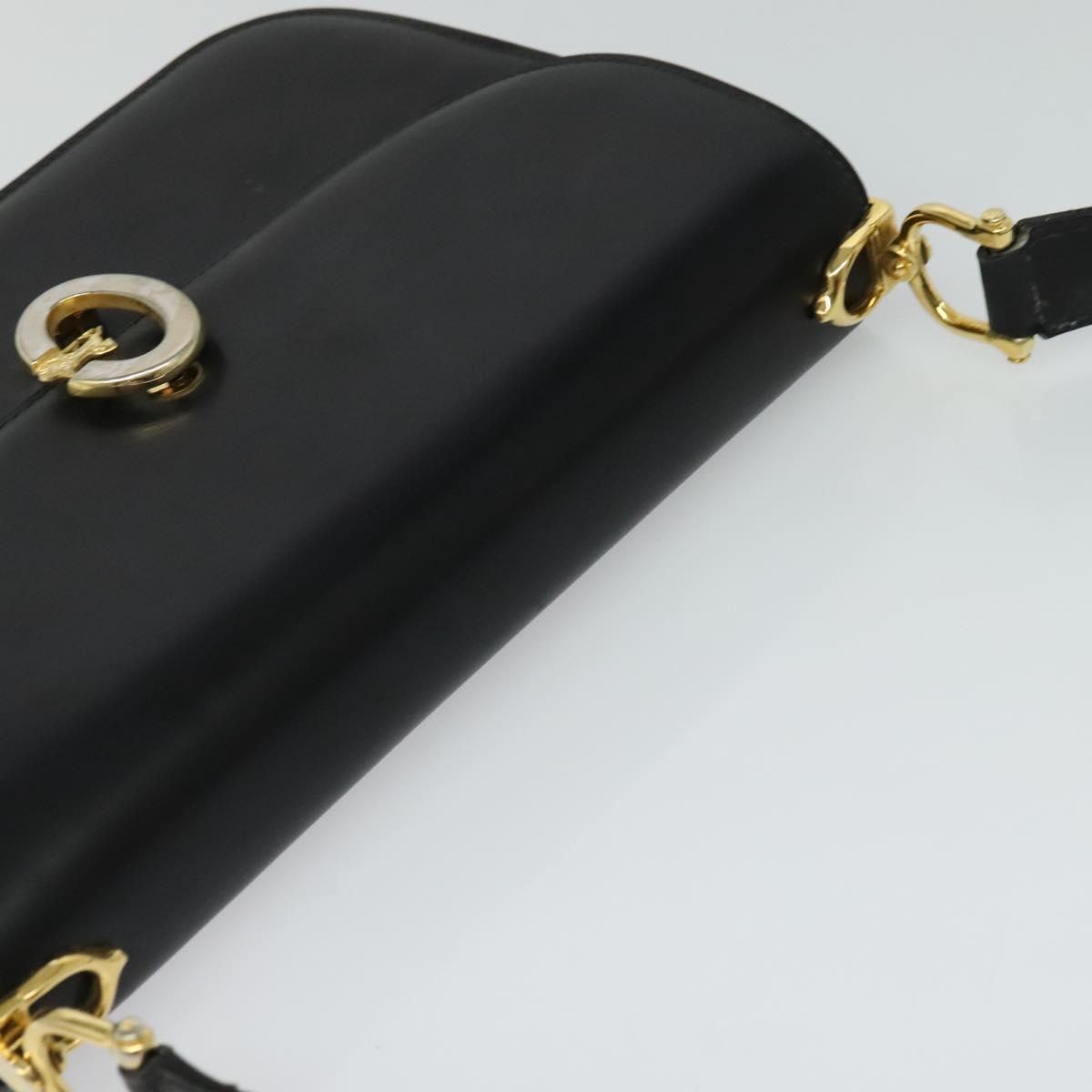 Celine Shoulder Bag – Black Leather Gold