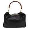 Gucci Bamboo Shoulder Bag – Black Leather