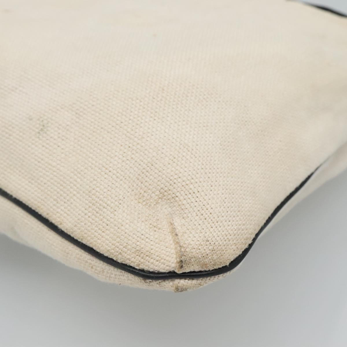 Gucci Shoulder Bag – White-Black Canvas Leather