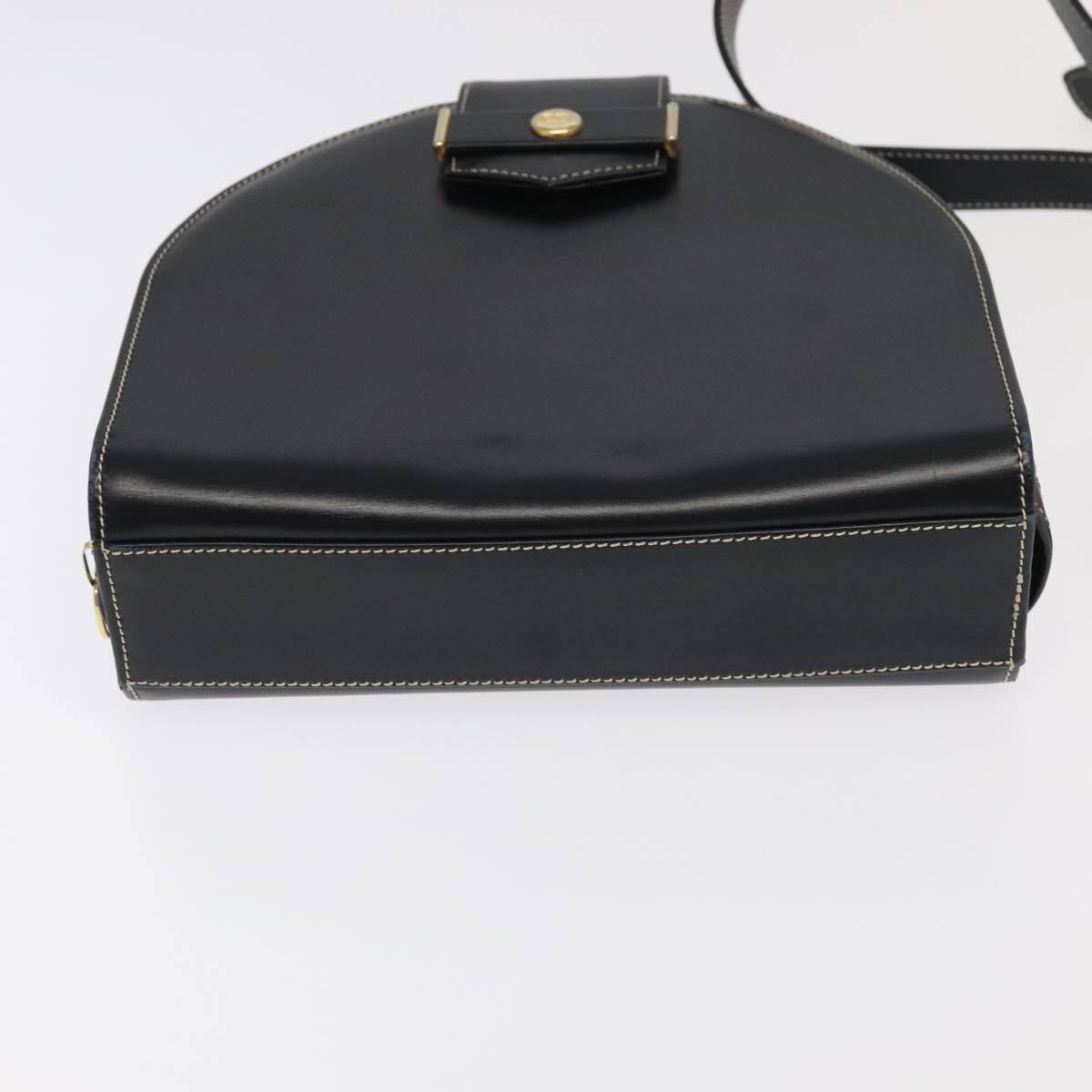 Dior Christian Shoulder Bag – Black Leather Gold