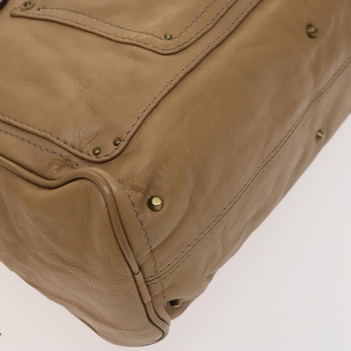Chloe Paddington Shoulder Bag - Beige Leather