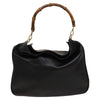 Gucci Bamboo Shoulder Bag – Black Leather