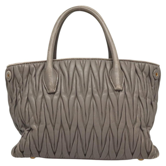 Miu Miu Matelasse Bag – Gray Leather