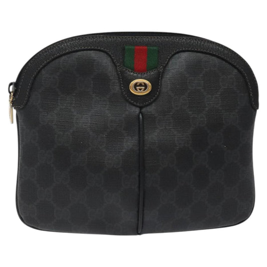 Gucci GG Supreme Web Sherry Line Bag – Black PVC Gold