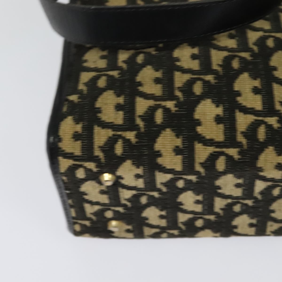 Dior Trotter Canvas Shoulder Bag – Black & Gold