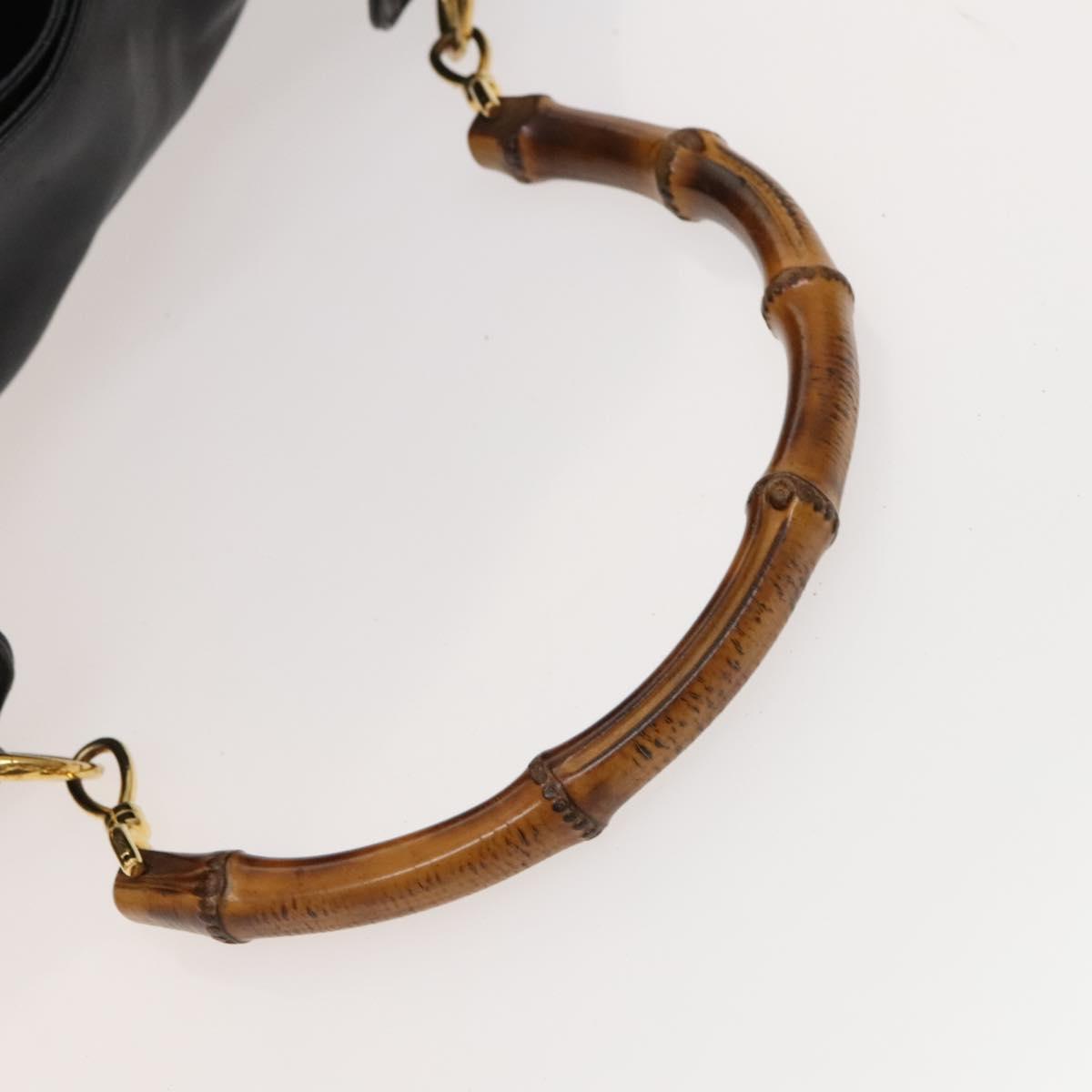 Gucci Bamboo Shoulder Bag – Black Leather