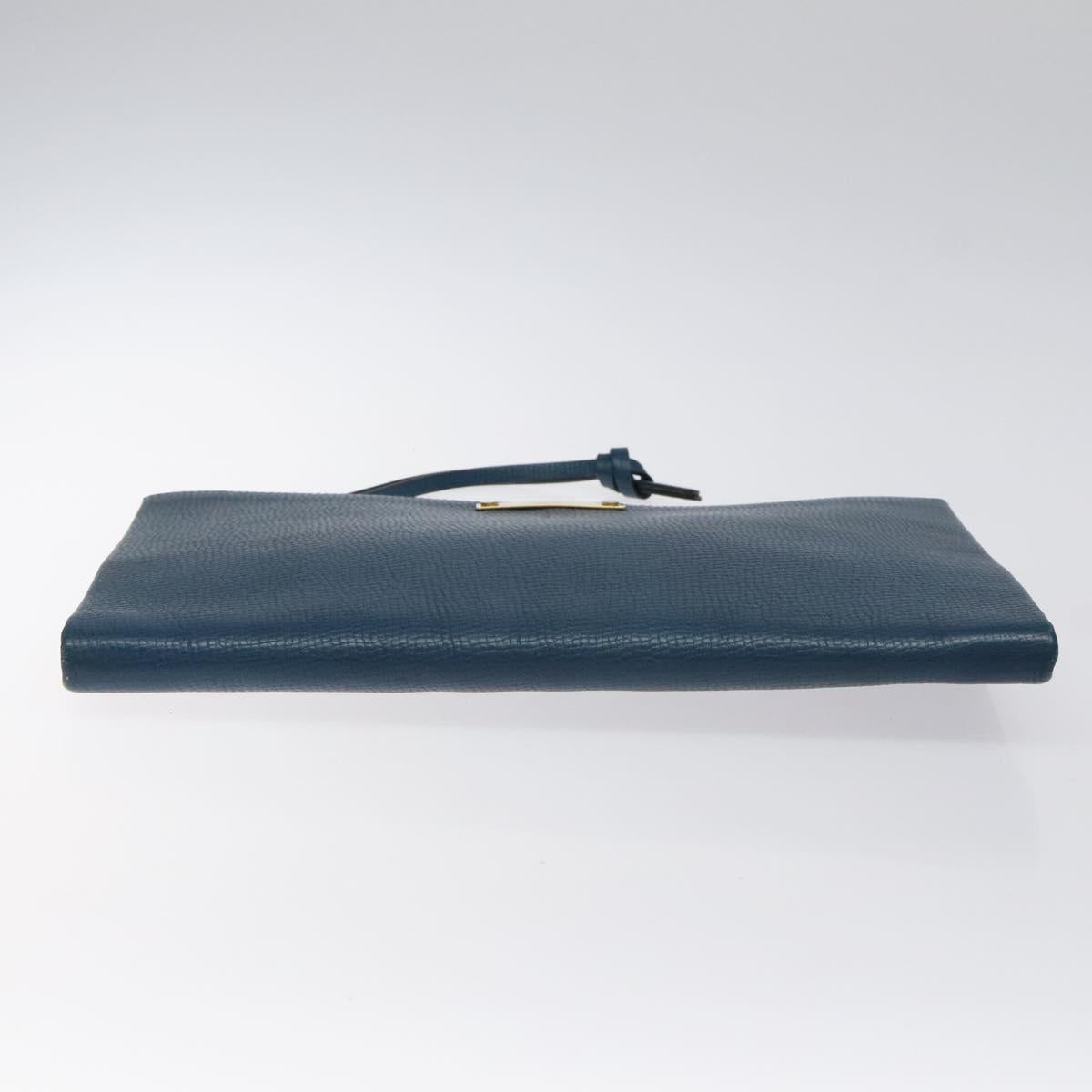 Chloe Clutch - Blue Leather