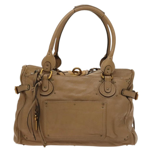 Chloe Paddington Shoulder Bag - Beige Leather
