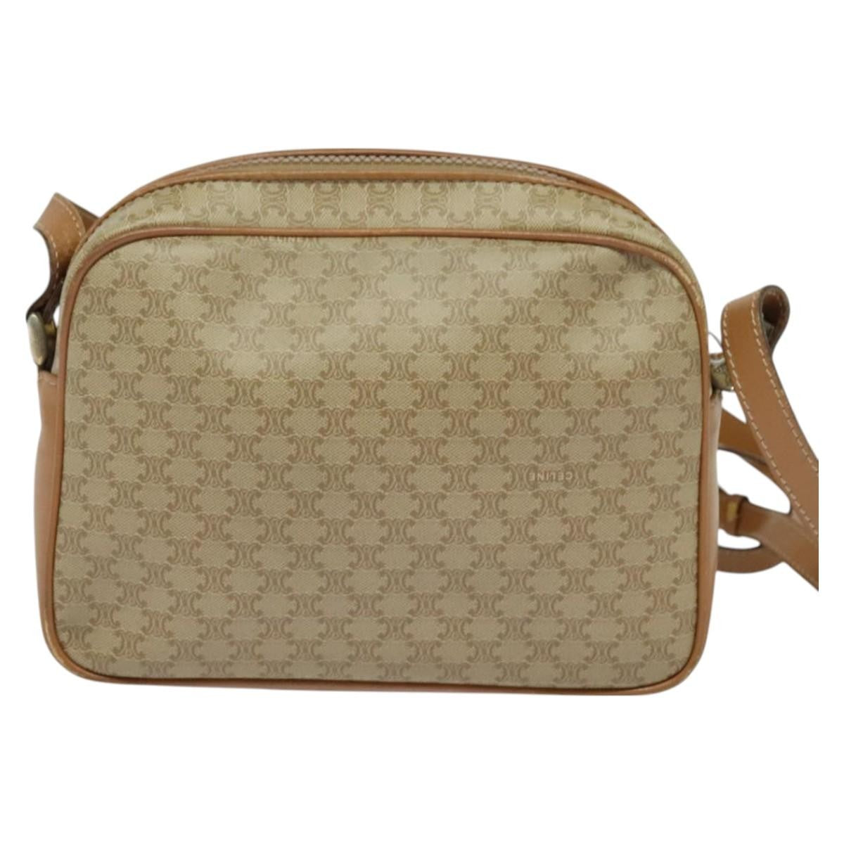 Celine Macadam Canvas Shoulder Bag – Beige Gold