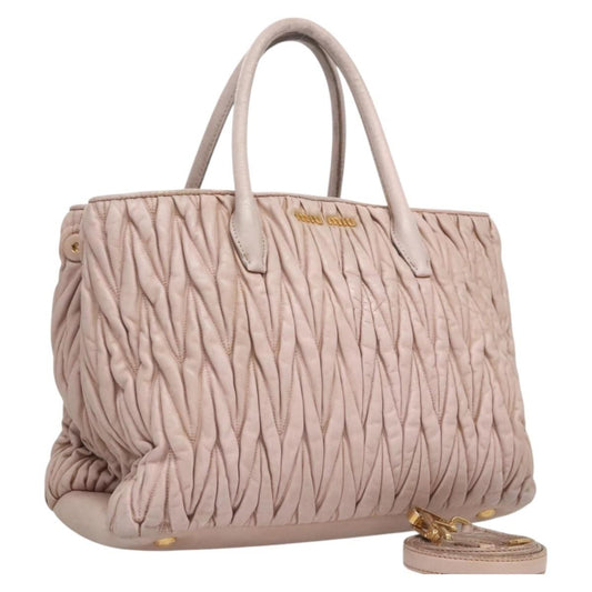 Miu Miu Matelasse Bag – Pink Leather