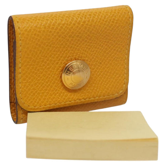 Hermes Wallet Yellow Leather