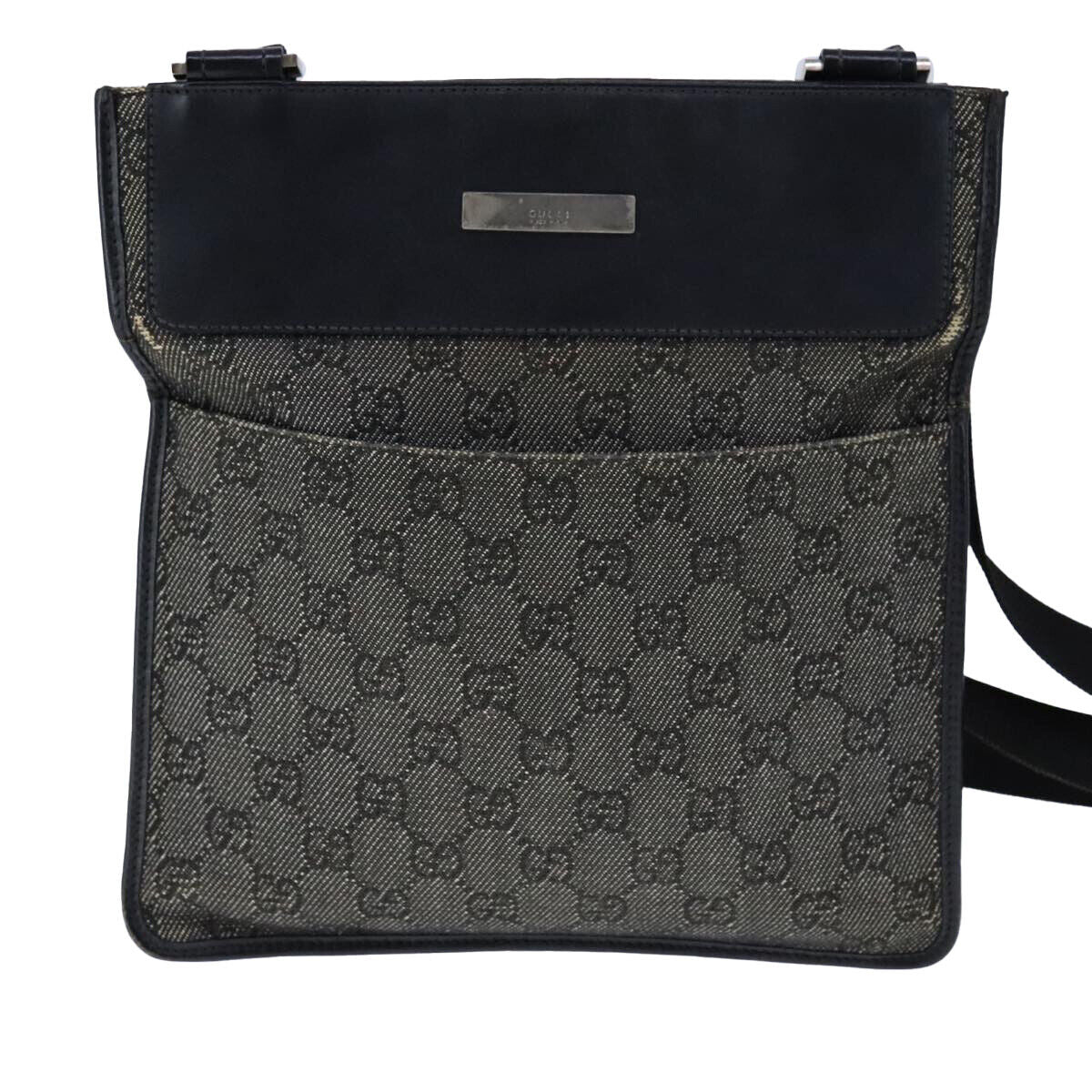 Gucci GG Canvas Shoulder Bag – Black