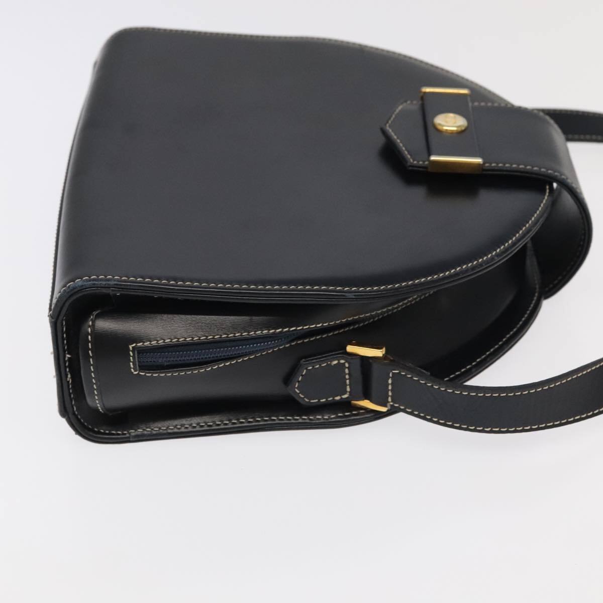 Dior Christian Shoulder Bag – Black Leather Gold