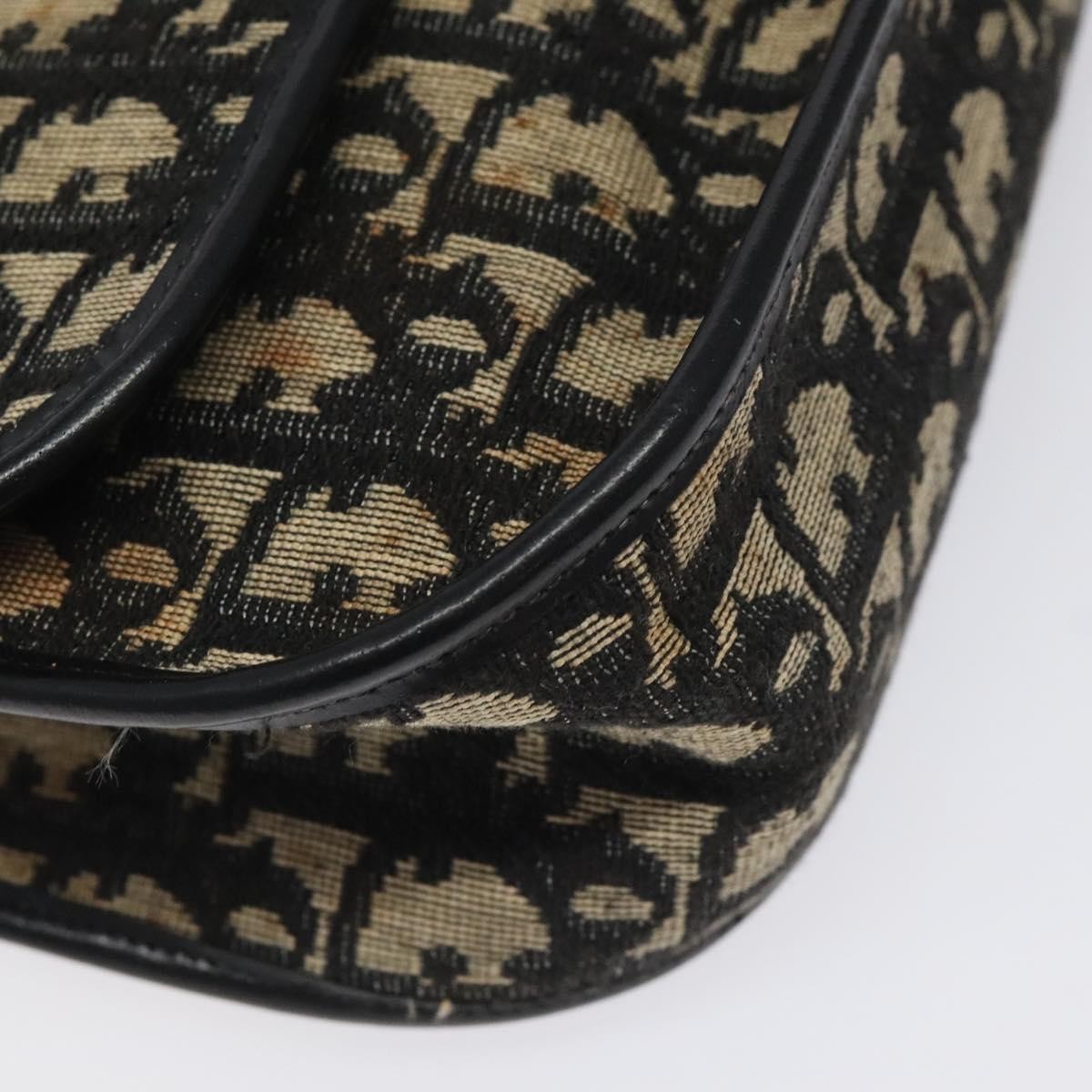 Dior Trotter Canvas Shoulder Bag – Black & Gold