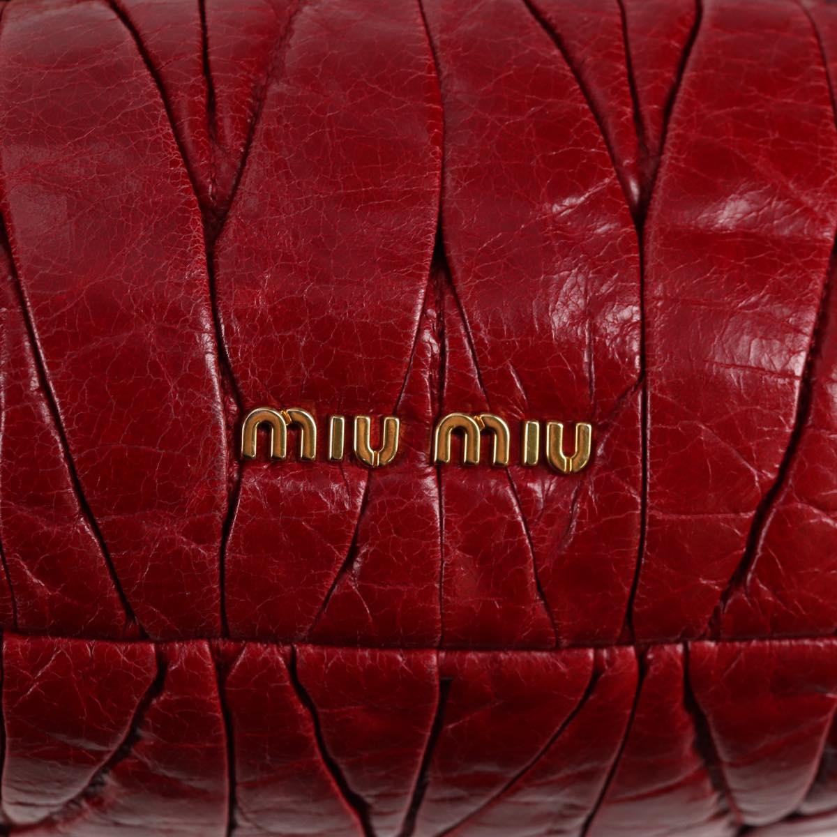 Miu Miu Matelasse Bag – Rød Leather