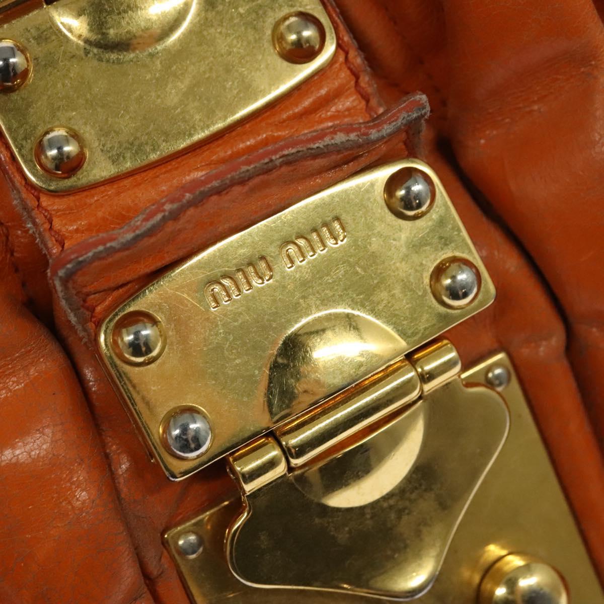 Miu Miu Matelasse Bag – Orange Leather