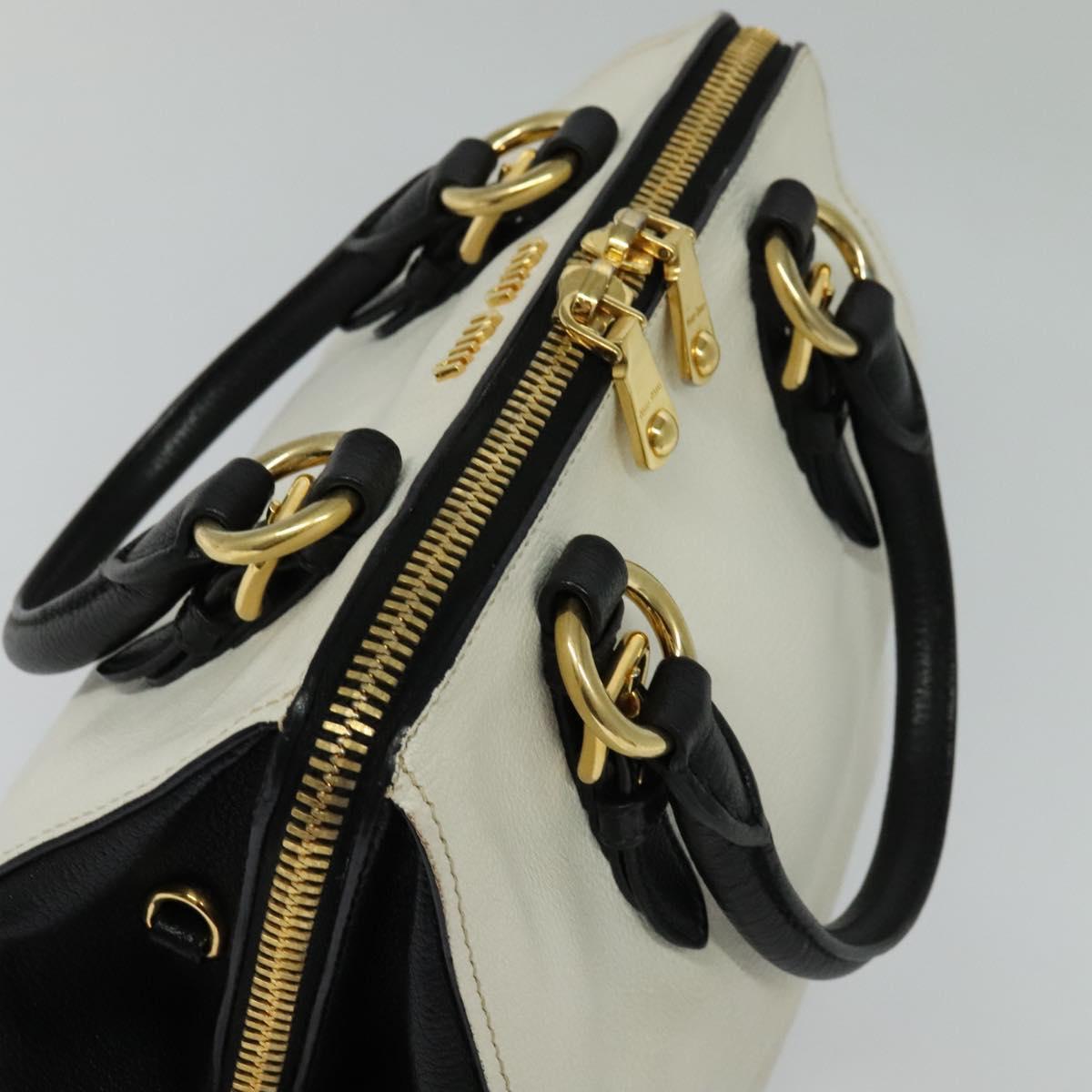 Miu Miu Bag – White Gold Black Leather
