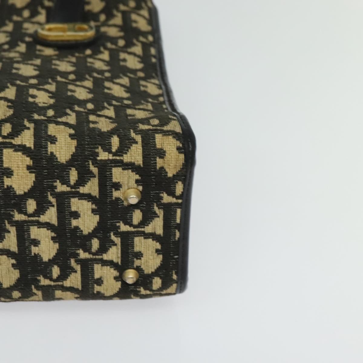 Dior Trotter Canvas Shoulder Bag – Black & Gold