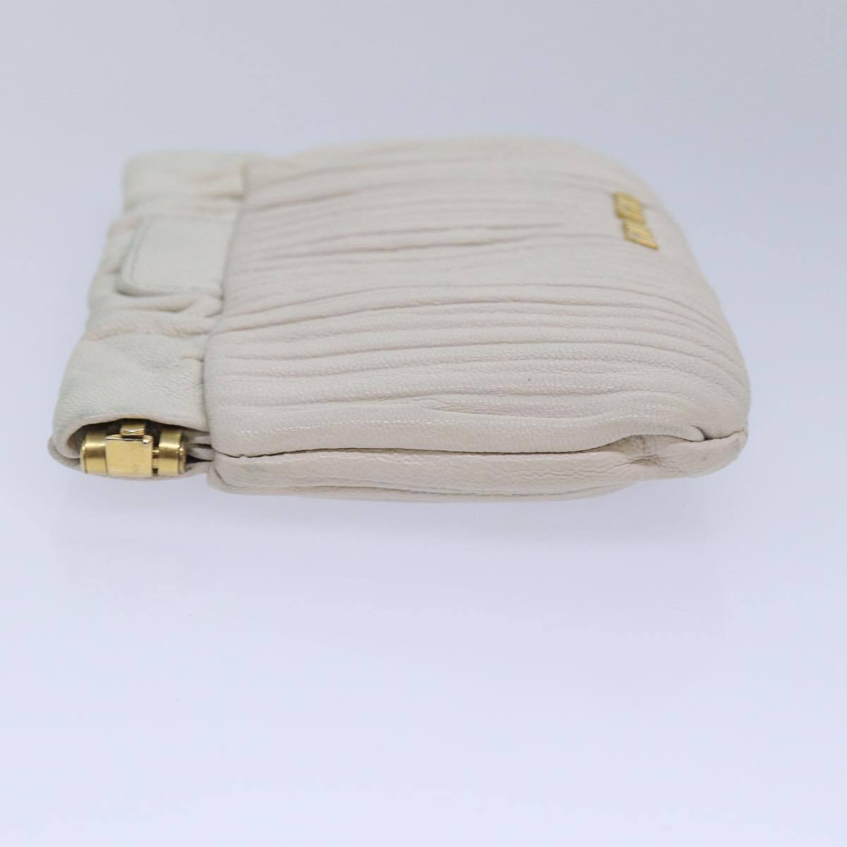 Miu Miu Pouch Leather Bag – Hvit Leather