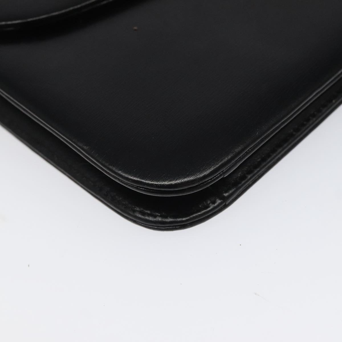 Christian Dior Chain Shoulder Bag – Black Leather Gold