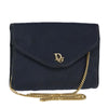 Christian Dior Honeycomb Canvas Chain Shoulder Bag – Black & Gold