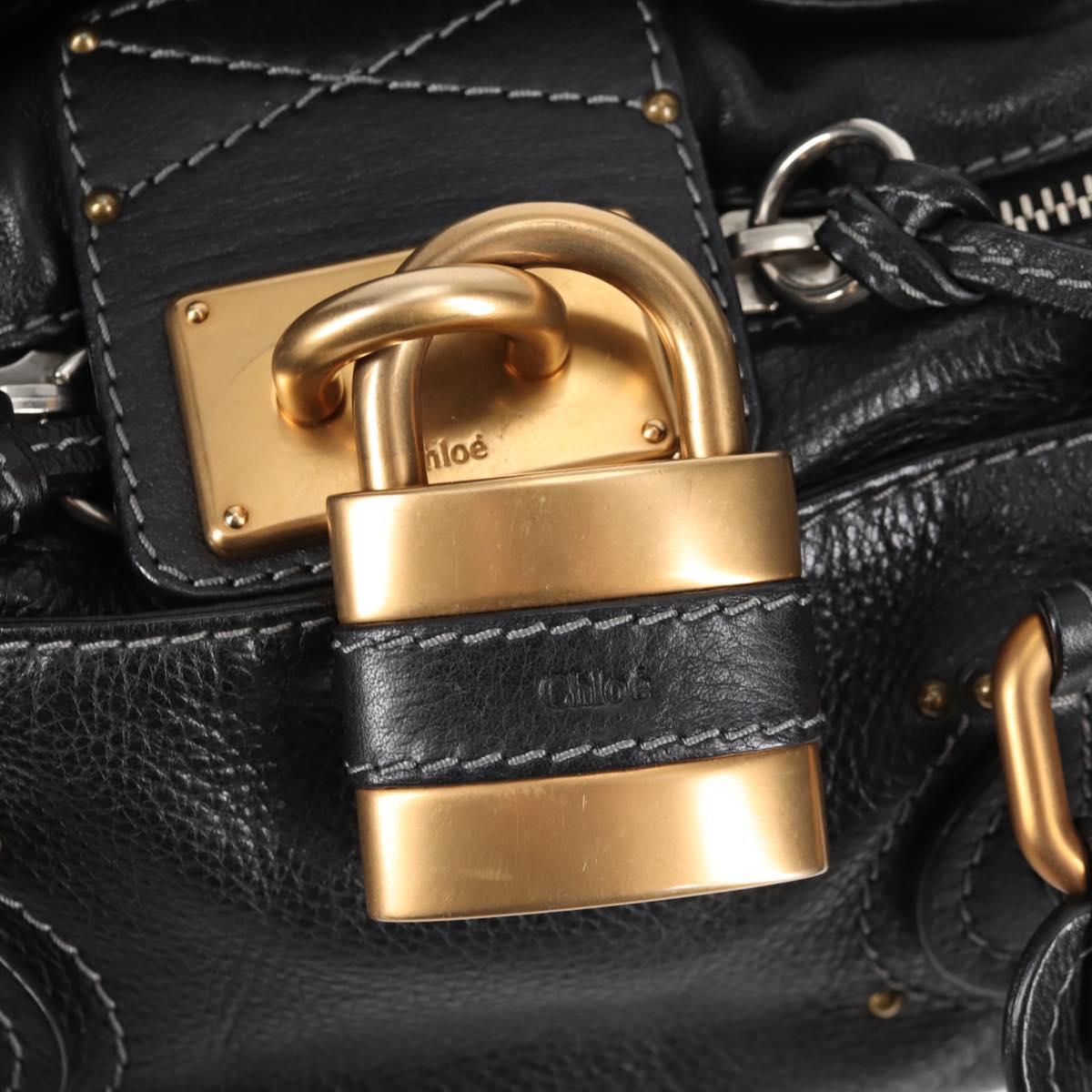 Chloe Paddington Bag - Black Leather