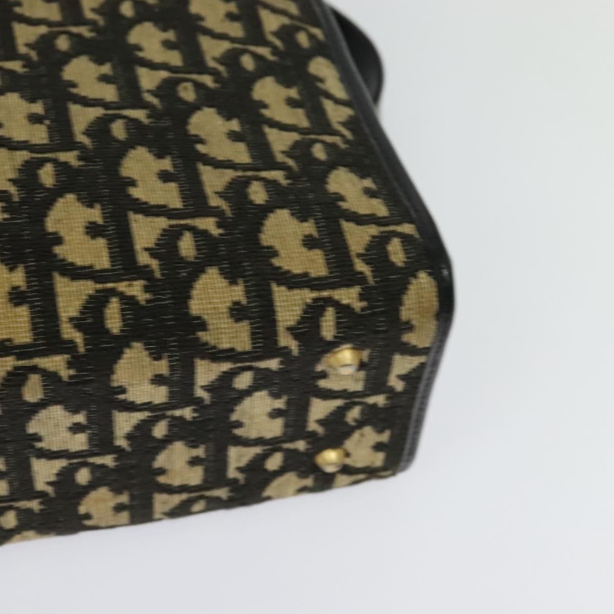 Dior Trotter Canvas Shoulder Bag – Black & Gold