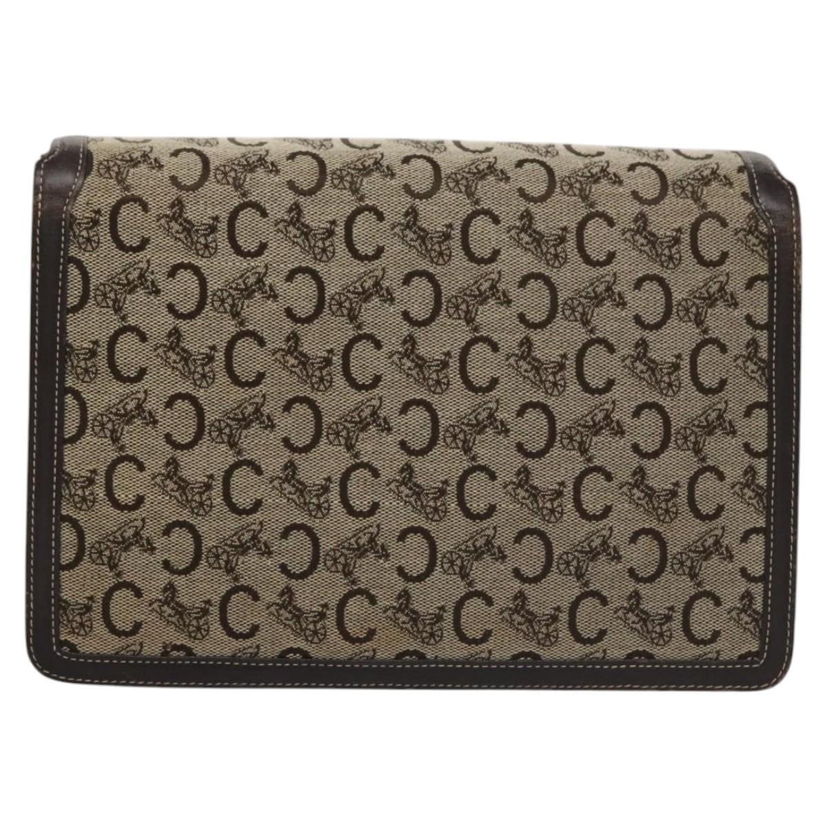 Celine C Macadam Canvas Shoulder Bag – Beige-Brown