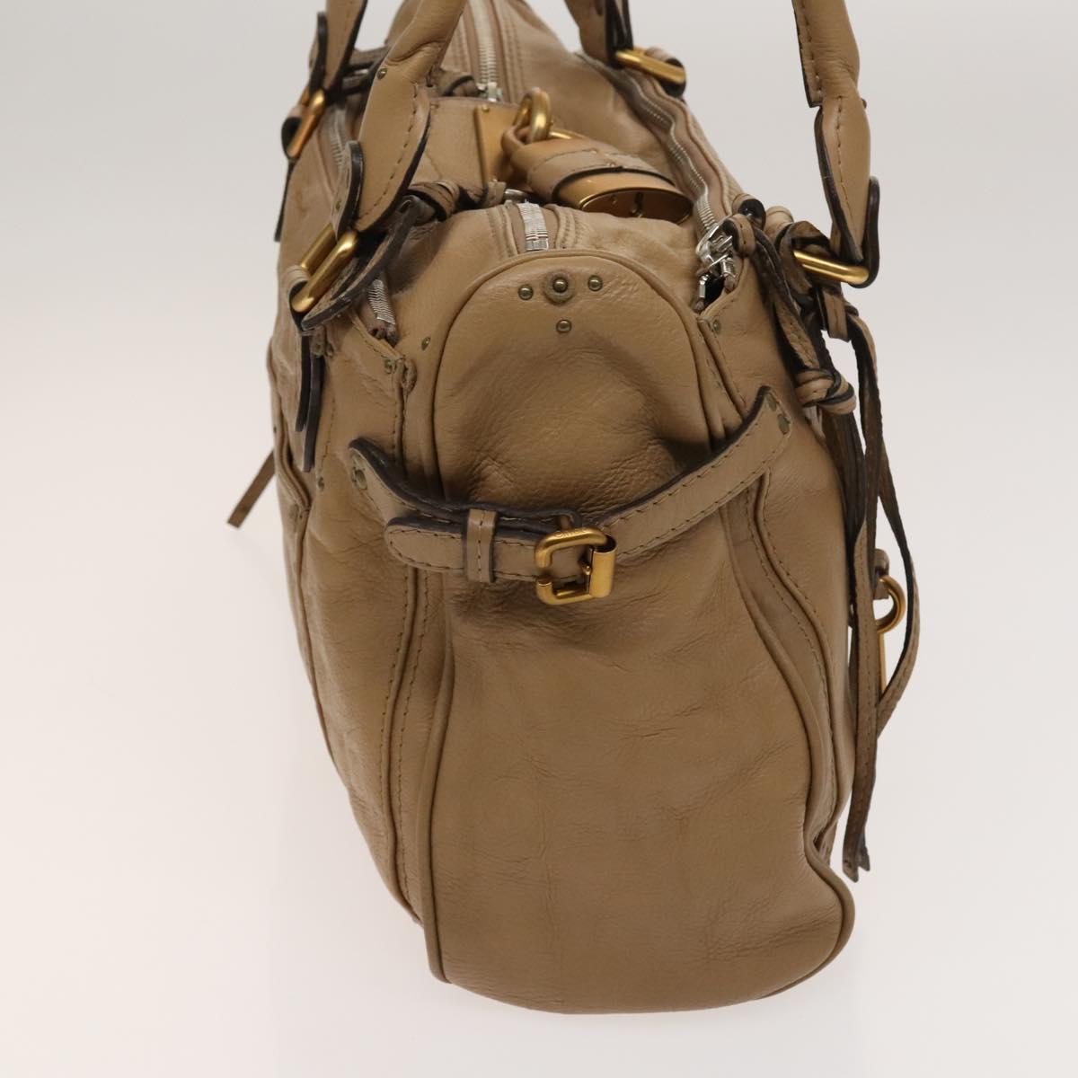 Chloe Paddington Shoulder Bag - Beige Leather