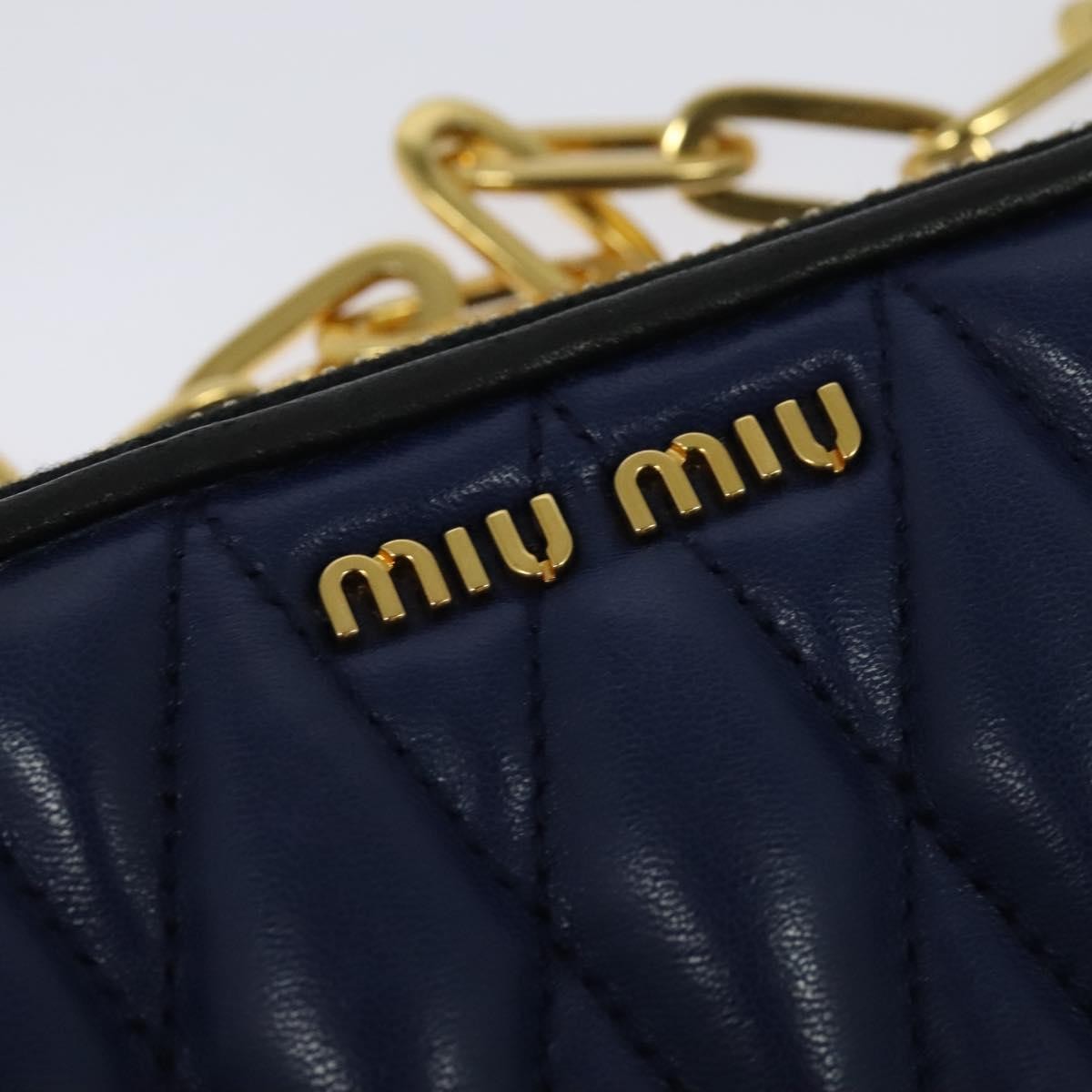 Miu Miu Chain Bag – Blue Leather