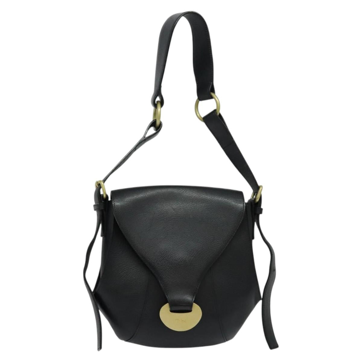 Chloe Shoulder Bag - Black Leather