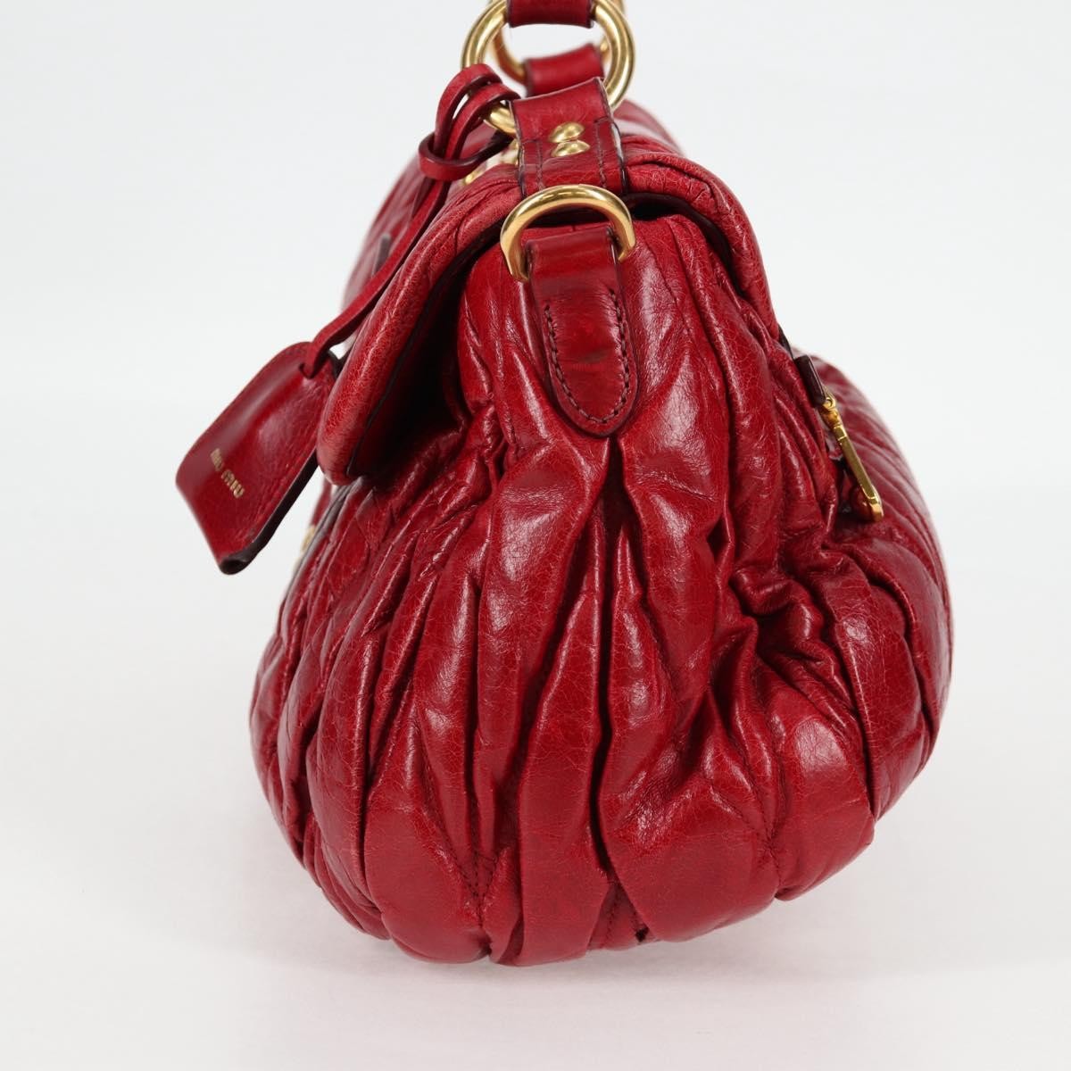Miu Miu Matelasse Bag – Rød Leather