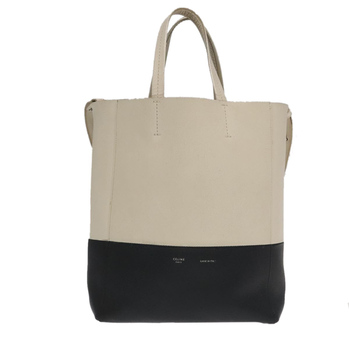 Celine Horizontalkava Tote Bag – Black-White Silver Leather