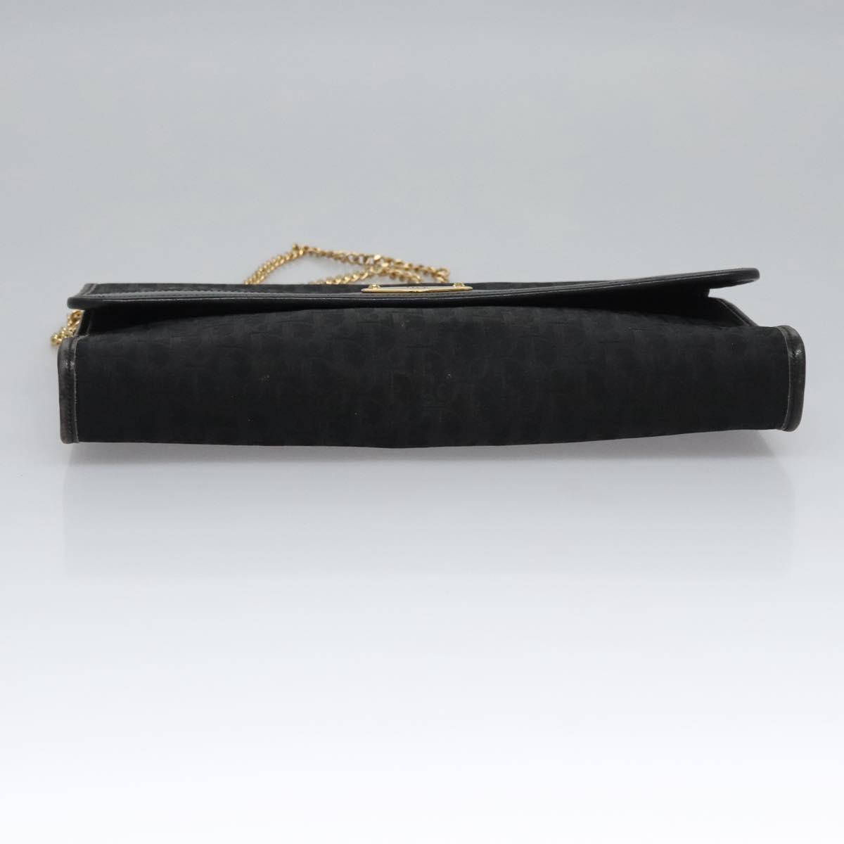 Christian Dior Trotter Canvas Chain Shoulder Bag – Black & Gold