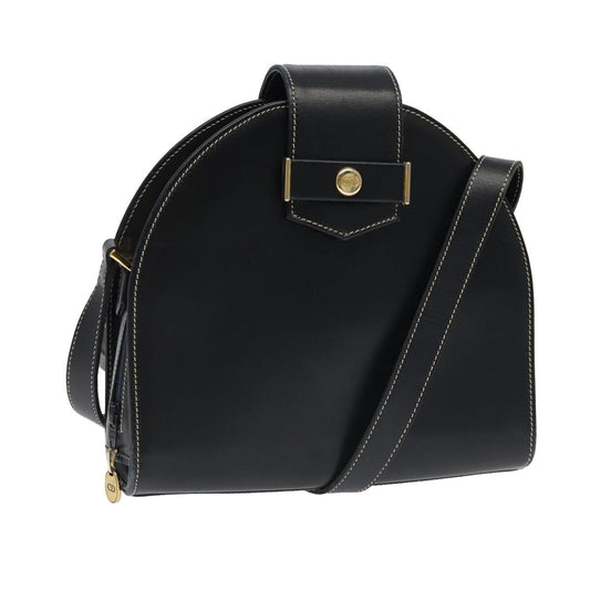 Dior Christian Shoulder Bag – Black Leather Gold